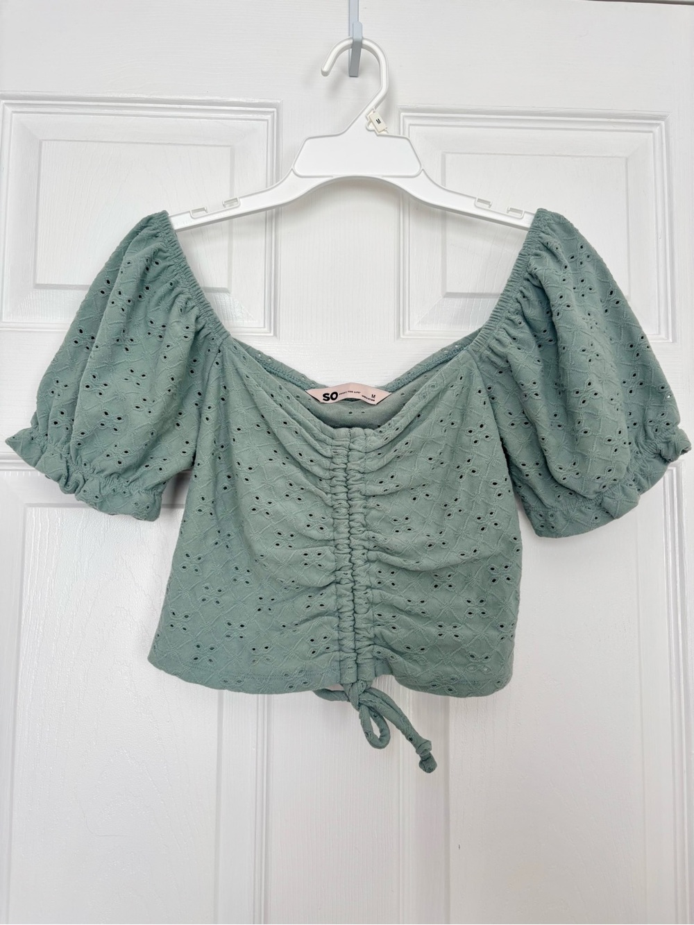 SO Eyelet Crop Top